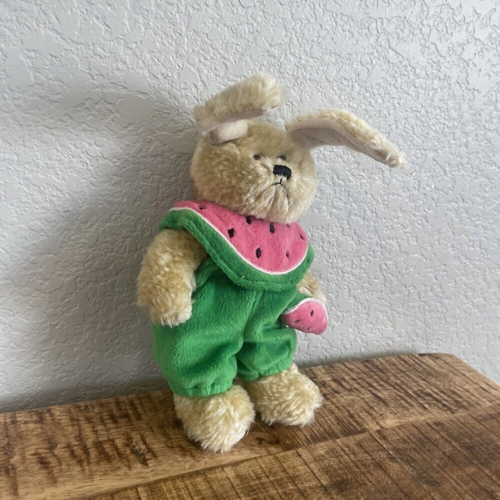 Hug Fun Bunny Rabbit Plush Stuffed Animal In Watermelon Outfit - Picture 4 of 8